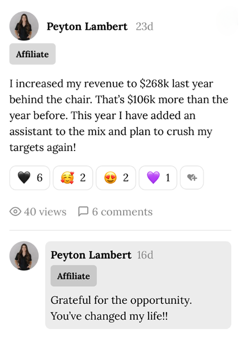 Testimonial screenshot