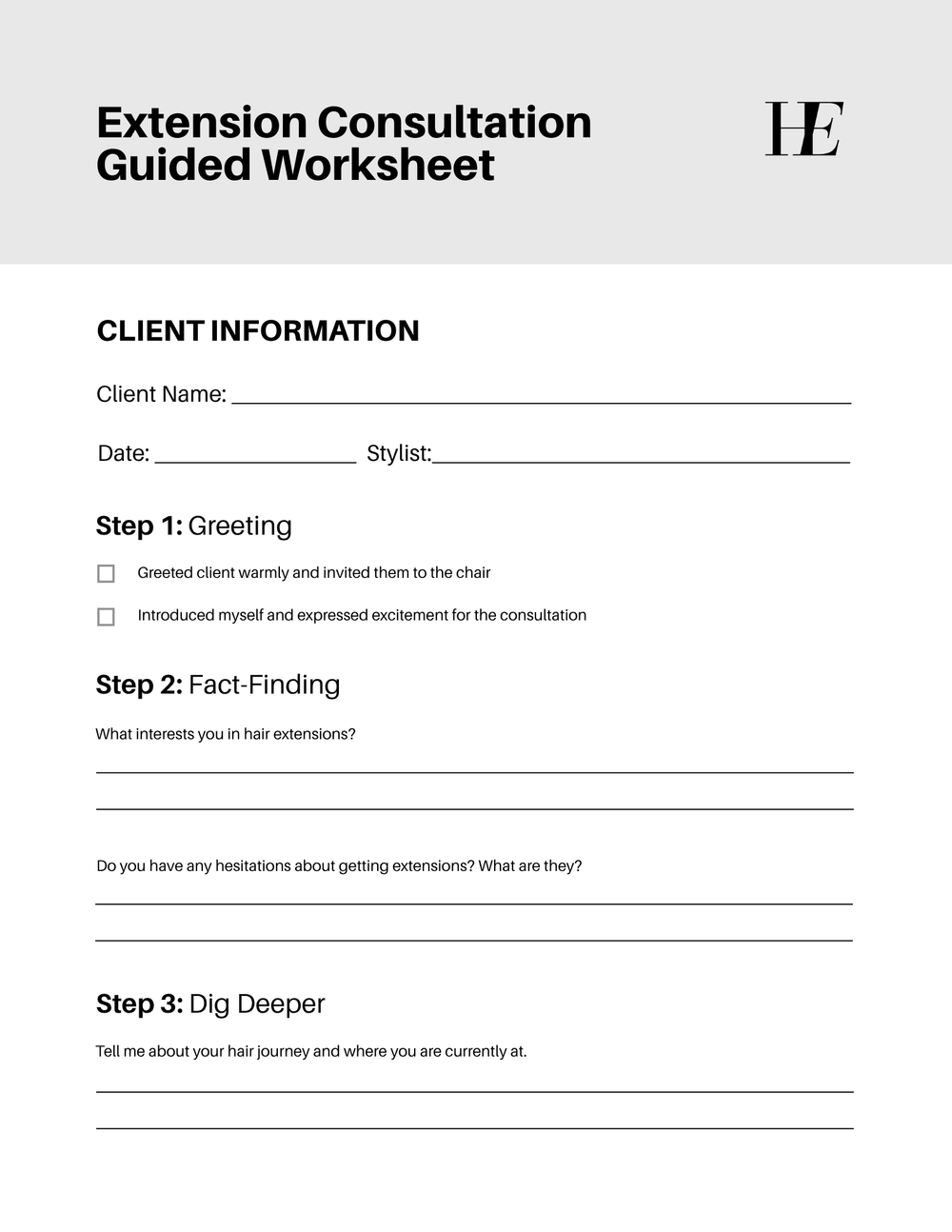 THE CONSULTATION FORM TEMPLATE