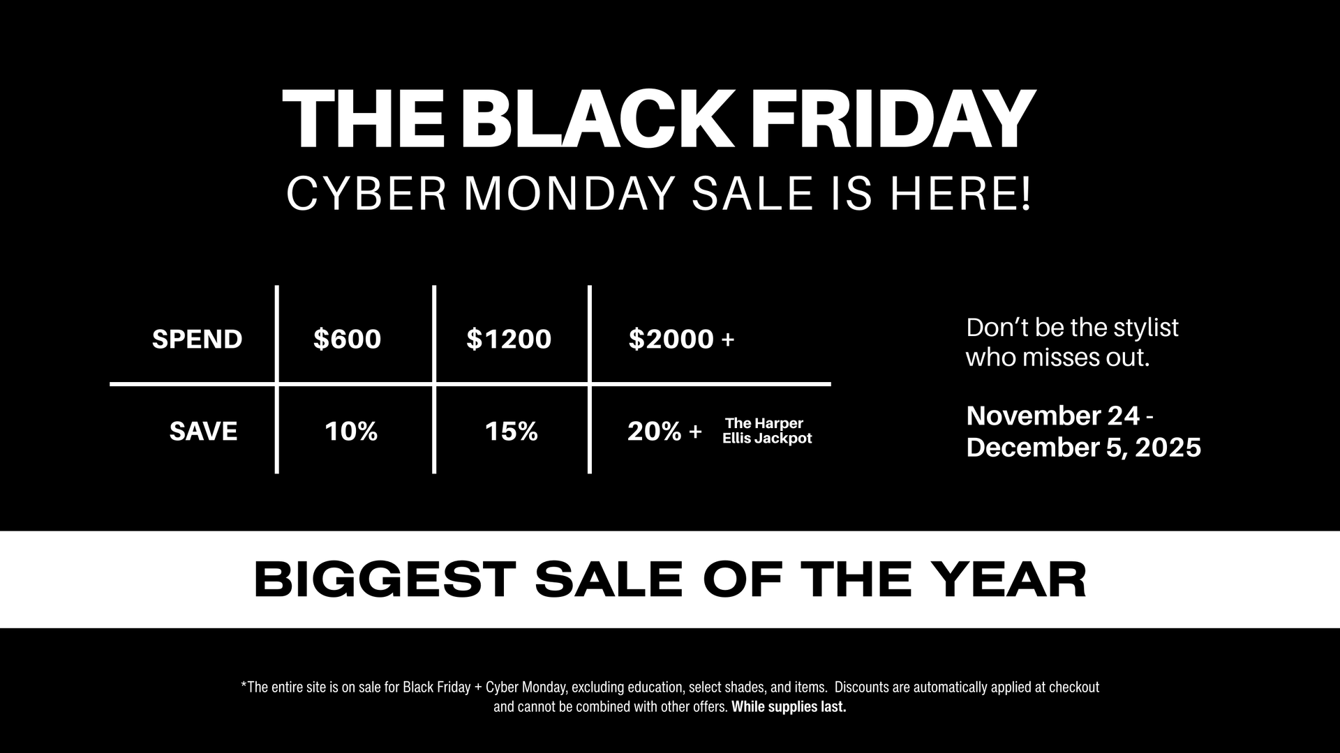 Black Friday & Cyber Monday Sale